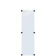 Plus Glaszaun Klarglas 55,4 x 176 cm mit schwarzen Halterungen