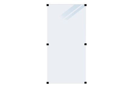 Plus Glaszaun Klarglas 90 x 180 cm mit schwarzen Halterungen Plus Glaszaun Klarglas 90 x 180 cm mit schwarzen Halterungen