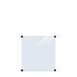 Plus Glaszaun Klarglas 90 x 91 cm mit schwarzen Halterungen