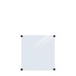 Plus Verbundglaszaun satiniert 90 x 91 cm für quadratische Pfosten mit schwarzen Halterungen