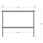 Plus Pflanztisch Gärtnertisch Stahl verzinkt 110 x 40 x 90 cm Abmessungen