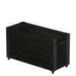 Plus Cubic rollender Blumenkasten 120 x 50 x 70 cm schwarz-schwarz