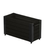 Plus Cubic rollender Blumenkasten 120 x 50 x 70 cm schwarz-schwarz