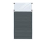Plus Artura WPC Zaun mit Klarglas 90 x 175 cm