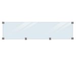 Plus Artura WPC Zaun mit Klarglas 180 x 175 cm