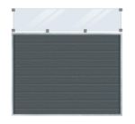 Plus Artura WPC Zaun mit Klarglas 180 x 175 cm