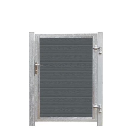 Plus Artura WPC Tor 115 x 135 cm + Pfosten - Einbetonieren - Anschlag rechts Plus Artura WPC Tor 115 x 135 cm + Pfosten - Einbetonieren - Anschlag rechts