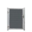 Plus Artura WPC Tor 115 x 135 cm mit Pfosten - Einbetonieren - Anschlag links