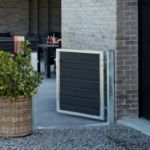 Plus Artura WPC Tor 115 x 135 cm mit Pfosten - Einbetonieren - Anschlag links