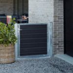 Plus Artura WPC Tor 115 x 135 cm mit Pfosten - Einbetonieren - Anschlag links