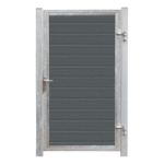 Plus Artura WPC Tor 115 x 175 cm mit Pfosten - Anschlag rechts