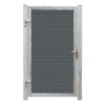 Plus Artura WPC Tor 115 x 175 cm mit Pfosten - Anschlag links