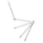 Adga 250 Gliedermaßstab Zollstock 2m – Modell 6583 weiß aufgefaltet