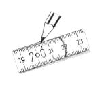 Adga 250 Gliedermaßstab Zollstock 2m – Modell 6583 weiß Detail