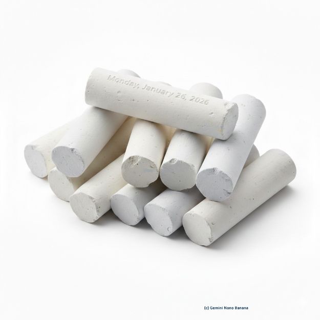 DSF Tafelkreide weiß Nr. 80 - 9 x 51 x 83 mm - 10er Pack