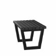 Plus Siesta Living Hocker und Tisch Möbel 75 cm ThermoWood schwarz - schwarz