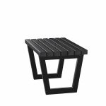 Plus Siesta Living Hocker und Tisch Möbel 75 cm ThermoWood schwarz - schwarz