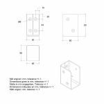 Plus Cubic Balkenbeschlag für 4,5 × 9 cm Pfosten schwarz - 2er Pack Ambessungen