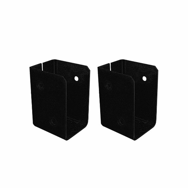 Plus Cubic Balkenbeschlag für 4,5 × 9 cm Pfosten schwarz - 2er Pack