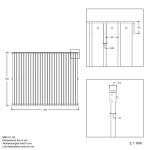 Plus Saga Zaun ThermoWood 150 × 120 cm Abmessungen