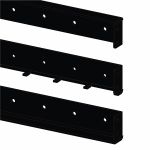 Plus Saga Sichtschutz-Zaun ThermoWood Führungen schwarz Detail