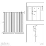 Plus Saga Sichtschutz-Zaun ThermoWood 150 × 150 cm Abmessungen