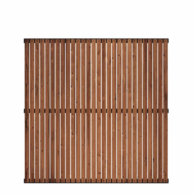 Plus Saga Sichtschutz-Zaun ThermoWood 150 × 150 cm