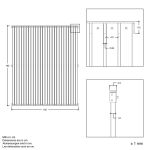 Plus Saga Sichtschutz-Zaun ThermoWood 150 × 180 cm Abmessungen