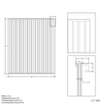 Plus Noor Sichtschutz-Zaun schwarz 150×178 cm Abmessungen