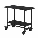 Plus Urban rollbarer Picknick-Pflanztisch-Grilltisch schwarz / schwarz 100 cm