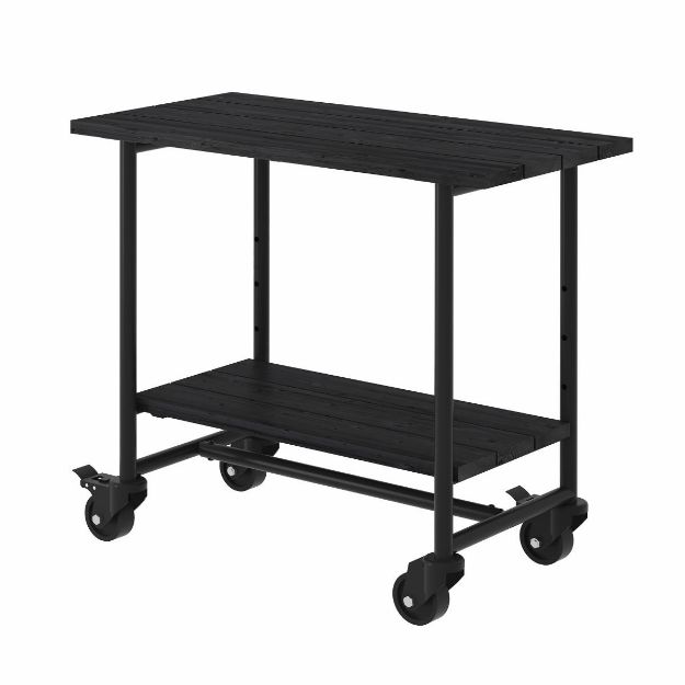 Plus Urban rollbarer Picknick-Pflanztisch-Grilltisch schwarz / schwarz 100 cm