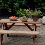 Plus Tiny - Kinder Picknicktisch Kombimöbel 90 cm ThermoWood im Garten