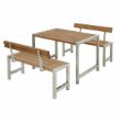 Plus Cafégarnitur mit 2 Rückenlehnen ThermoWood 127 cm