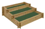 Plus Treppen-Beet 3-stufig Pflanzkasten 120 cm imprägniert Stufenbeet FSC 18305-2
