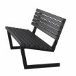 Plus Siesta Living Sofa 150 cm schwarz - schwarz