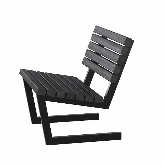 Plus Siesta Living Sessel 75 cm schwarz - schwarz