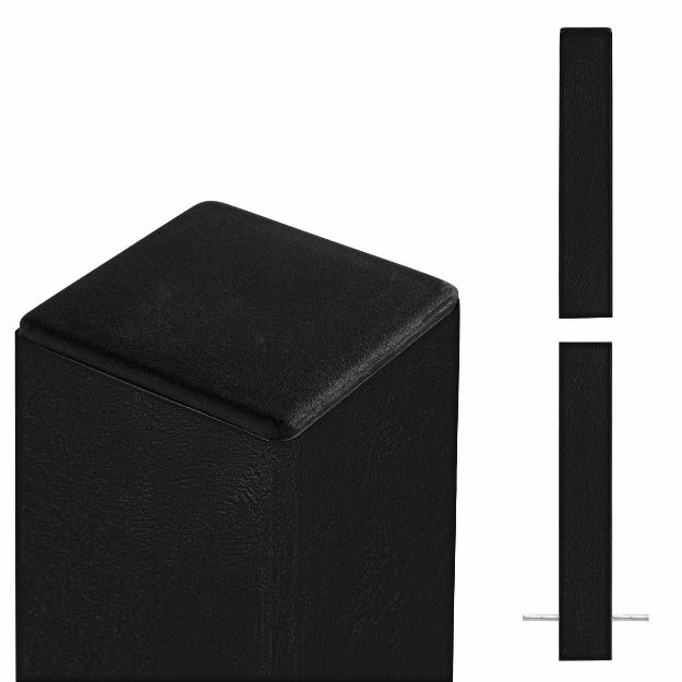 Plus Stahlpfosten verzinkt schwarz 8 x 8 x 236 cm zum Einbetonieren