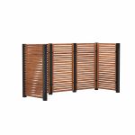 Plus Tokyo Mülltonnenverkleidung - 3 Tonnen - ThermoWood - schwarz 281 cm