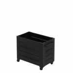 Plus Cubic rollender Blumenkasten 87 x 50 x 73 cm schwarz-schwarz