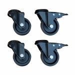 Plus Cubic rollender Blumenkasten 120 x 50 x 48 cm schwarz-schwarz Profi-Rollen Detail