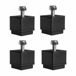 Plus Cubic Blumenkasten 120 x 50 x 45 cm schwarz-schwarz Standfüße