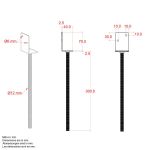 Plus Montage-Fuss für Treppenwange - 2er Set Abmesungen