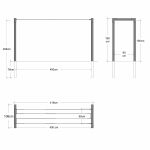 Plus Cubic Trockengestell - Modell 2 - schwarze Edition Abmessungen