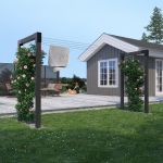 Plus Cubic Trockengestell - Modell 3 mit Rankgitter - schwarze Edition Ambiente Foto