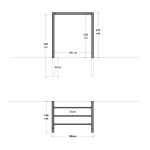 Plus Arcade Pergola Hausanschluss Modell 1 - 198 x 149 x 217 cm Abmessungen