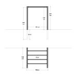Plus Arcade Pergola Hausanschluss Modell 3 - 198 x 189 x 217 cm Abmessungen