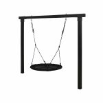 Plus Cubic Schaukelgestell mit Schaukelnest 268 x 9 x 209 cm schwarze Edition