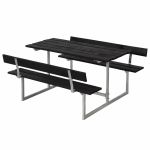 Plus Rückenlehne Kiefer-Fichte schwarz an Sitzgruppe