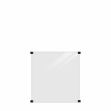 Plus Glaszaun 90 x 91 cm - 8,7 mm rauchfarben satiniert - grauschwarz f Rundpfosten