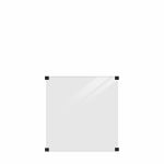 Plus Glaszaun 90 x 91 cm - 8,7 mm rauchfarben satiniert - grauschwarz f Rundpfosten